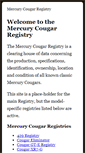 Mobile Screenshot of mercurycougarregistry.com