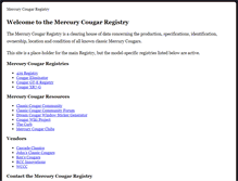 Tablet Screenshot of mercurycougarregistry.com